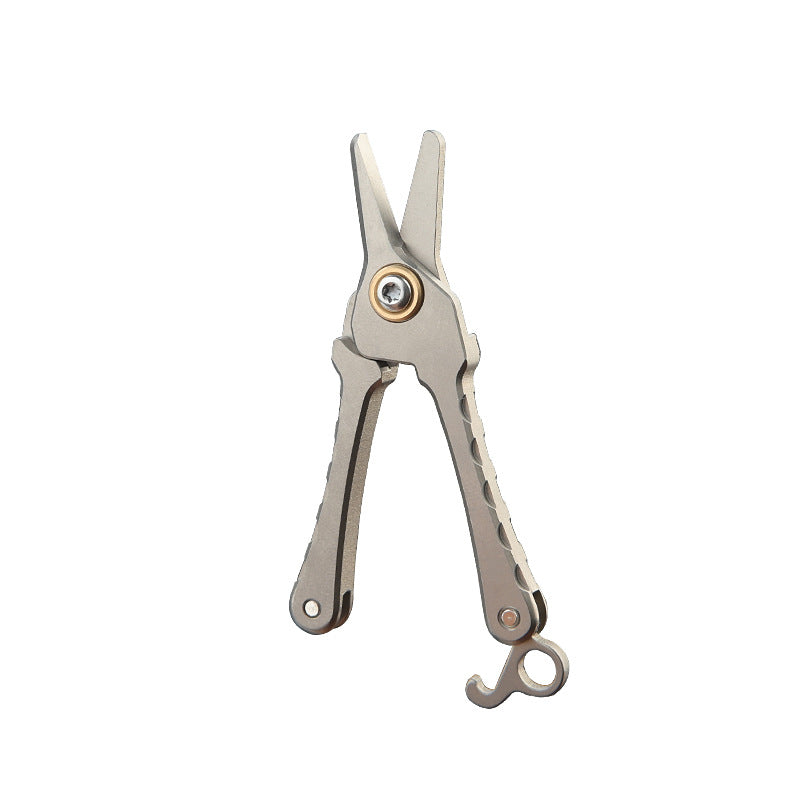 Titanium Portable Mini Scissors Keychain Tool for Hair and Beard Trimming