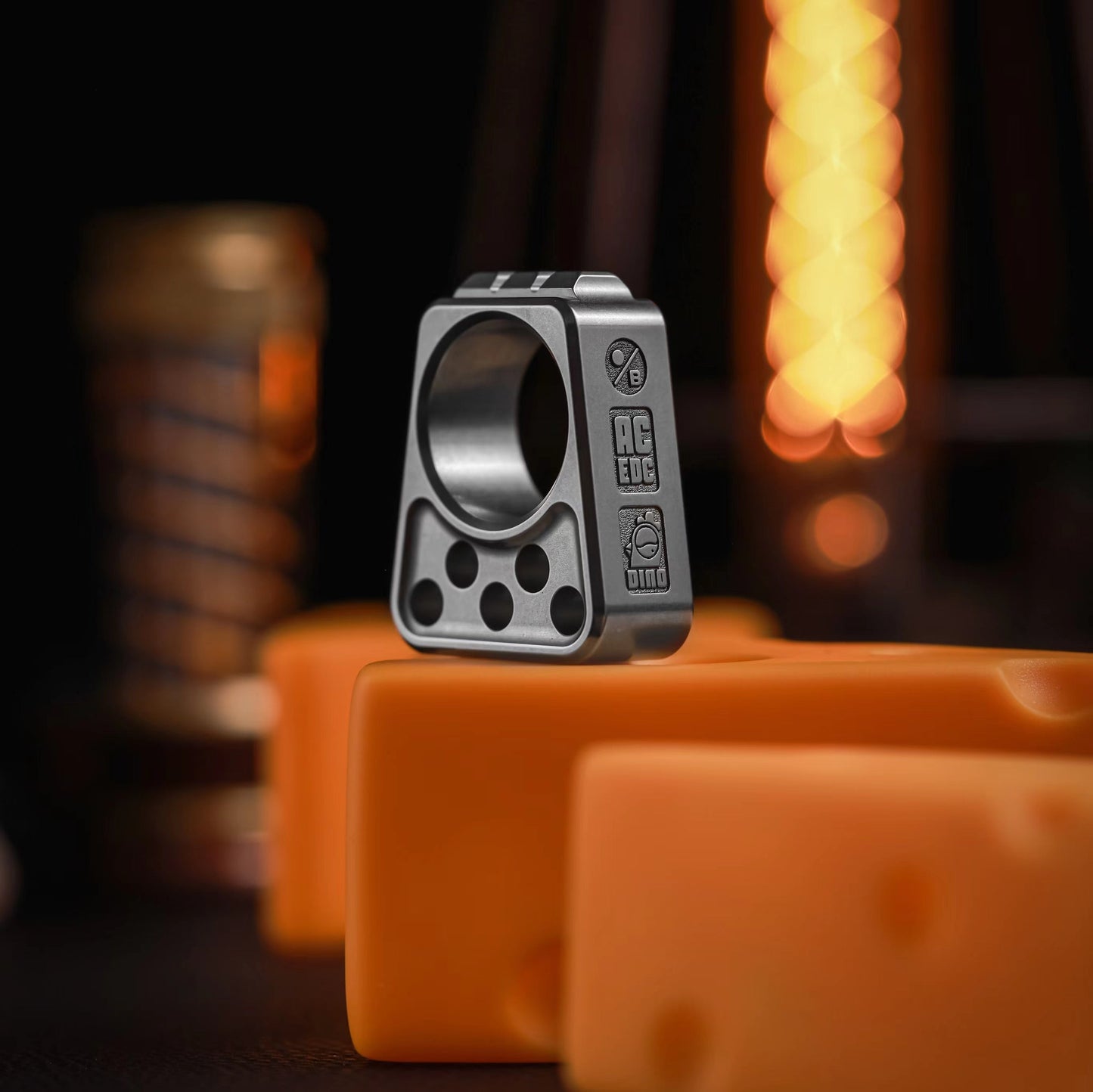 Survival Gear with Cheese Grip EDC Knuckle Duster and Window Breaking Function