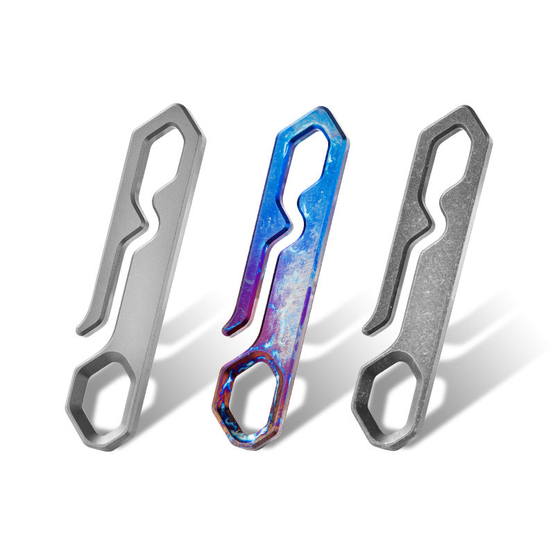 Titanium ClipMaster Multi-Functional Clip for Belt and Key Storage