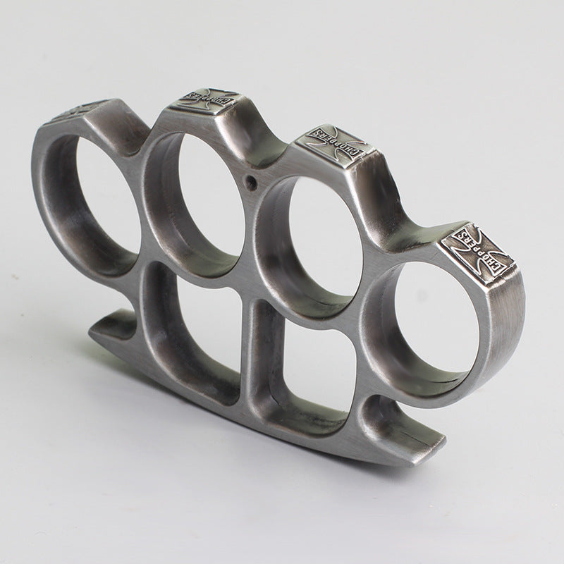 Reinforced Rope Brass Knuckle Duster Four Finger Defense Buckle Tool