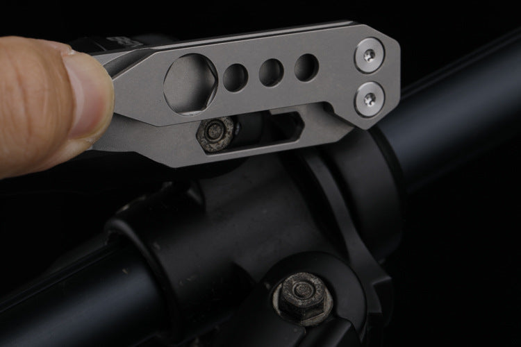 Titanium Tool with Pry Bar, Screwdriver, Bottle Opener, and Survival Wrench