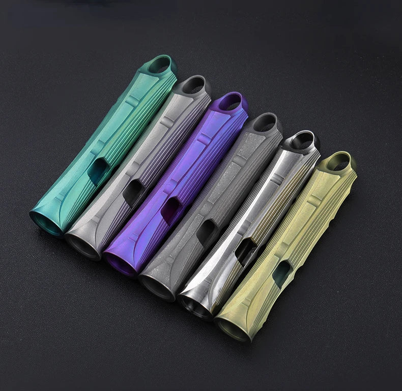 Portable Titanium Whistle for High Decibel Sound and Survival Needs