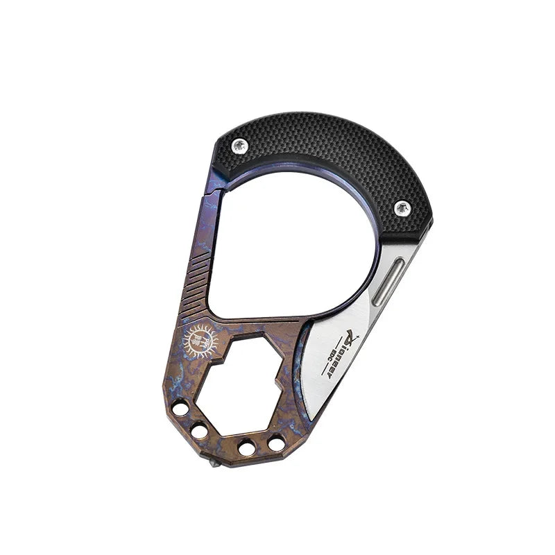 Titanium Alloy Multi-tool Key Chain Guard Featuring Knuckle Duster for Self-defense