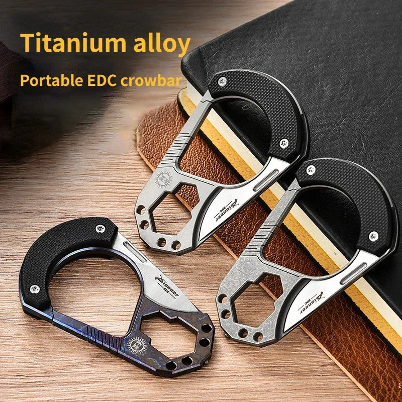 Titanium Alloy Multi-tool Key Chain Guard Featuring Knuckle Duster for Self-defense