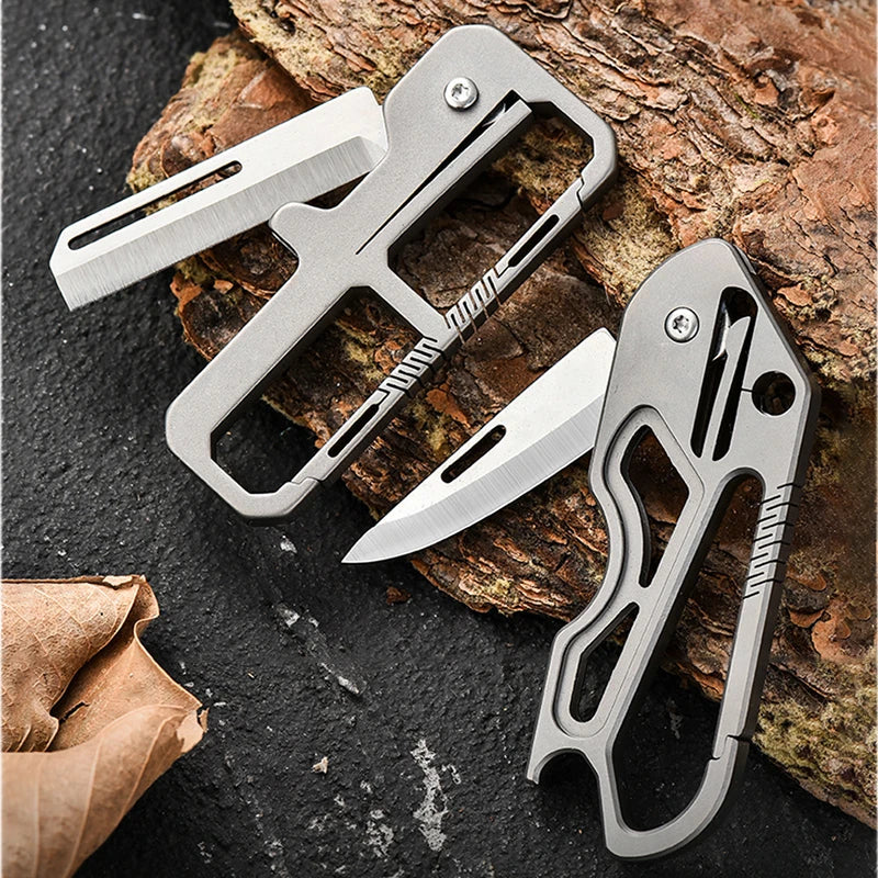 Titanium Alloy Keychain Multi-tool for Protection and Outdoor Survival EDC