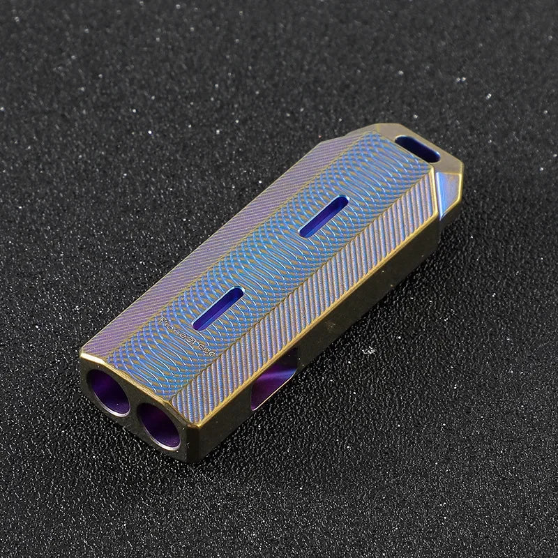 Double Tube High Audio Whistle Crafted from Titanium Alloy for Outdoor Rescue
