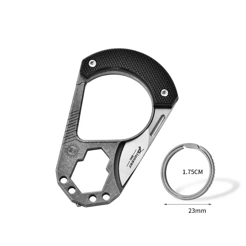 Titanium Alloy Multi-tool Key Chain Guard Featuring Knuckle Duster for Self-defense