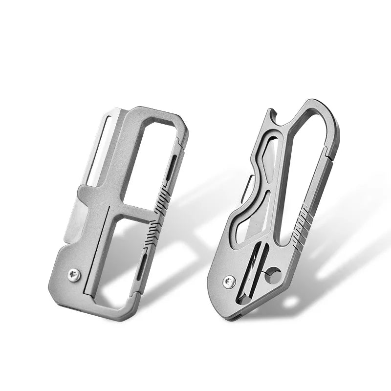 Titanium Alloy Keychain Multi-tool for Protection and Outdoor Survival EDC