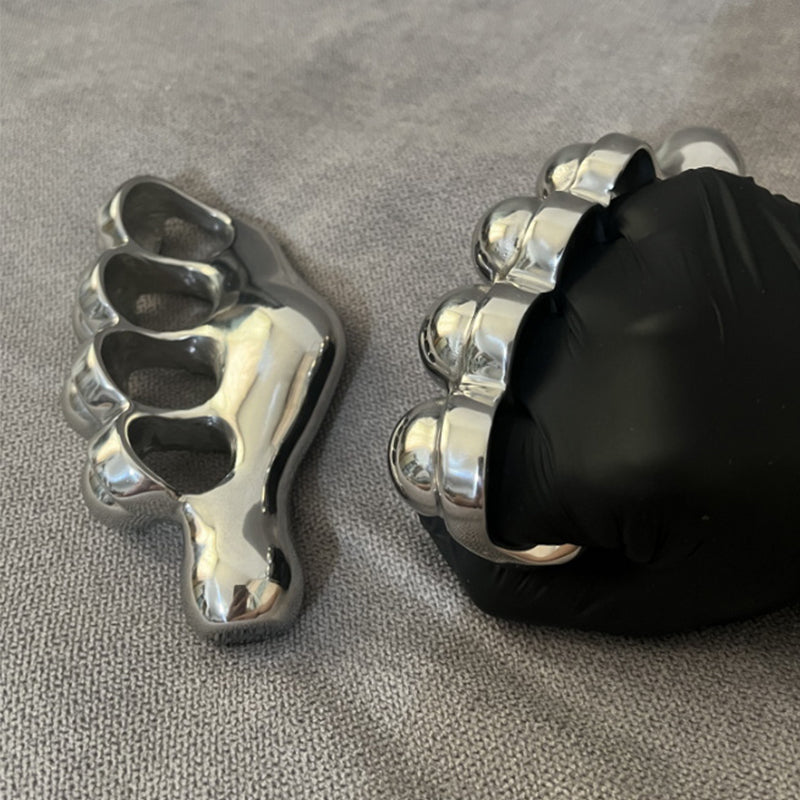 Left and Right Hand Steel Ergonomic Knuckle Duster Manual Polishing