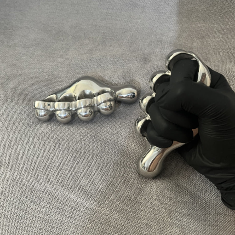 Left and Right Hand Steel Ergonomic Knuckle Duster Manual Polishing