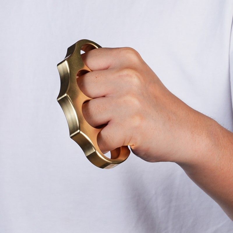 Thickened Brass Knuckle Duster for Self-Defense and Protection