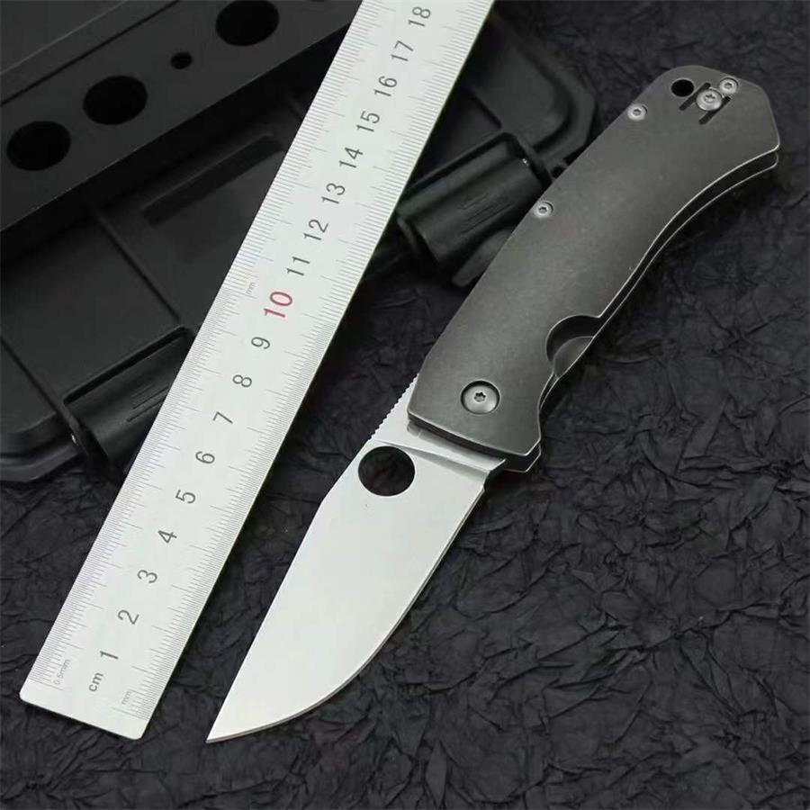 Titanium Alloy Handle Outdoor Knife with D2 Steel Blade for Camping