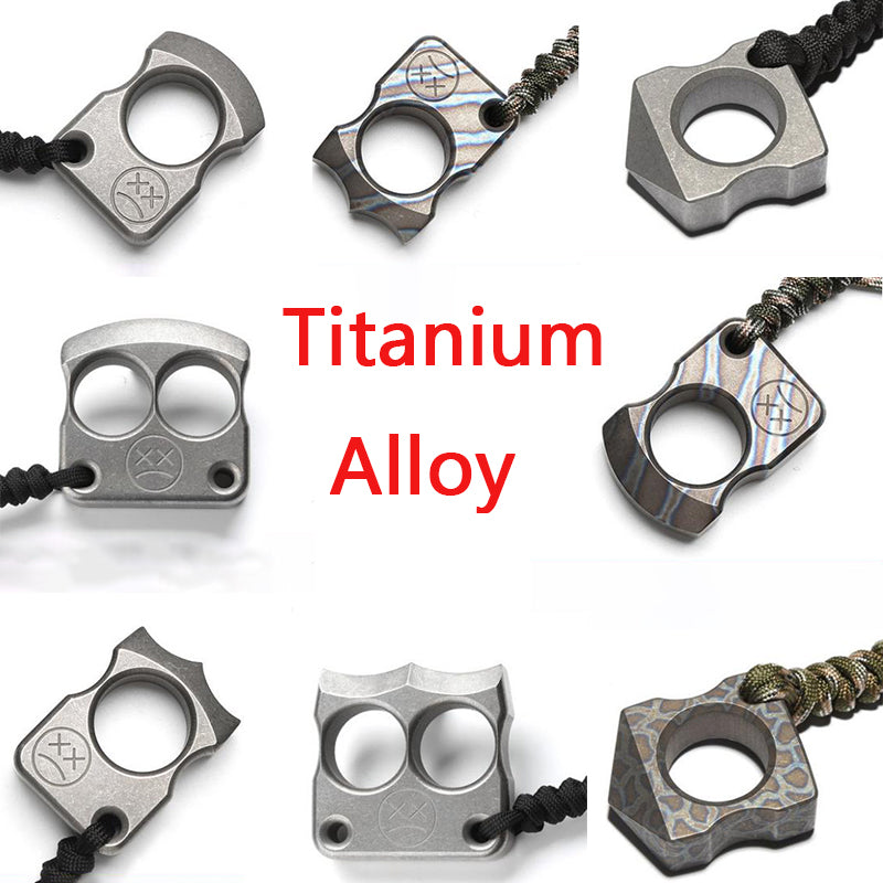Titanium Knuckle Duster with Multiple Styles for Self Defense and Window Breaking