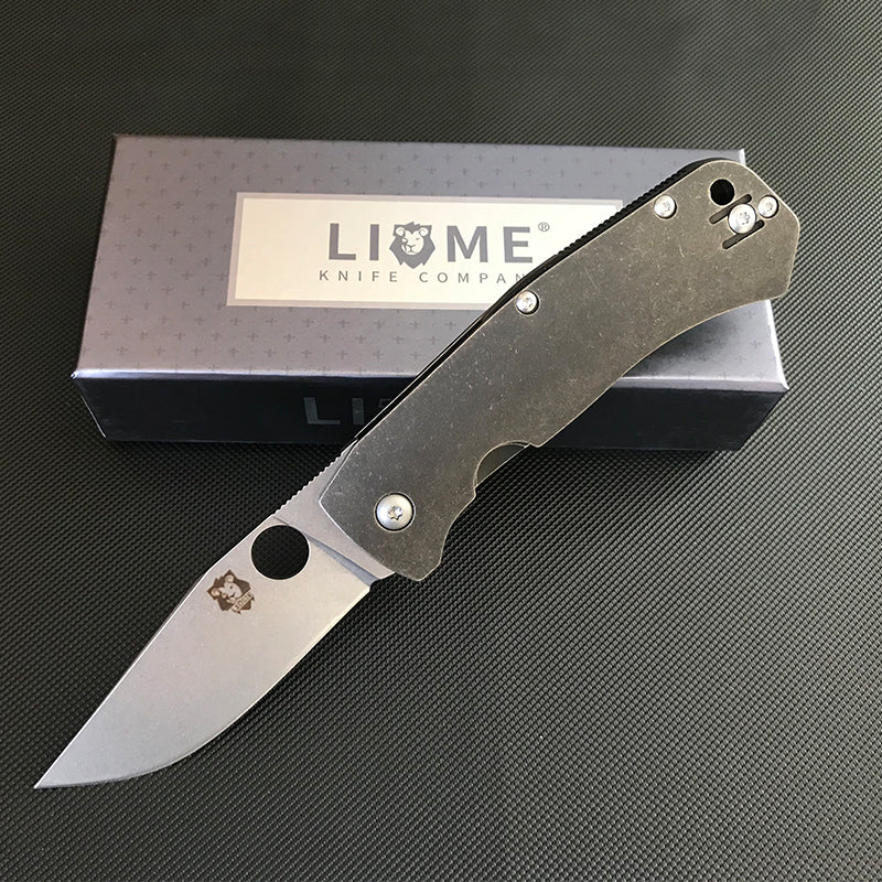 D2 Steel Blade Outdoor Knife with Titanium Alloy Grip for Camping Adventures