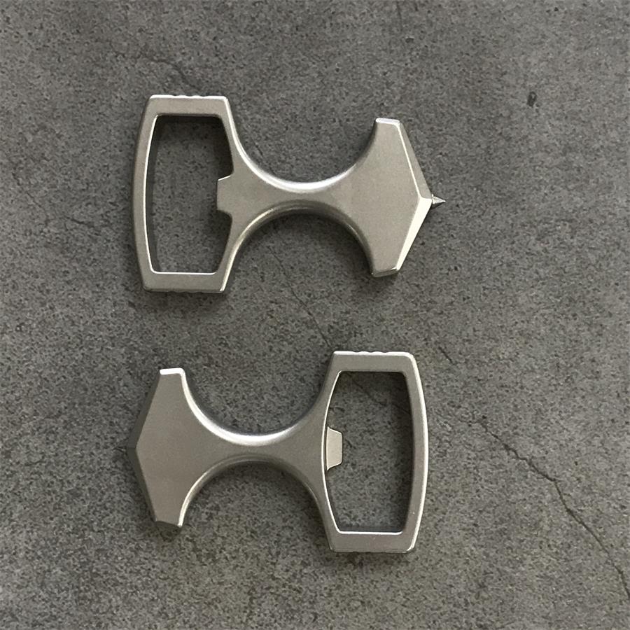 Titanium Alloy Crowbar Broken Window Key Bottle Opener EDC Tool Pendant