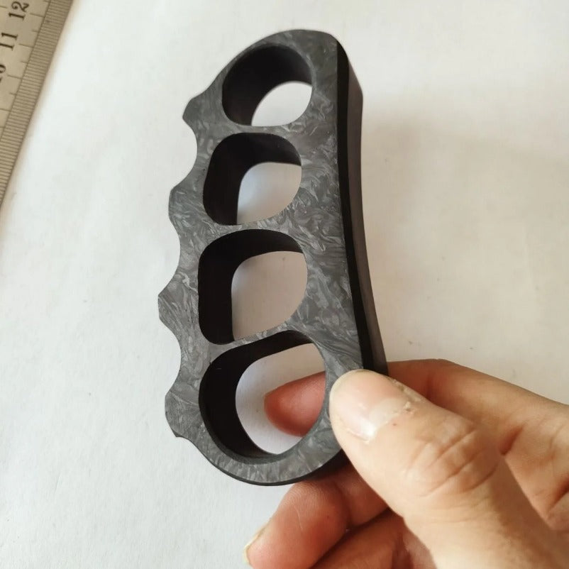 Carbon Fiber Knuckle Duster Four Finger Tactical Gear for Protection