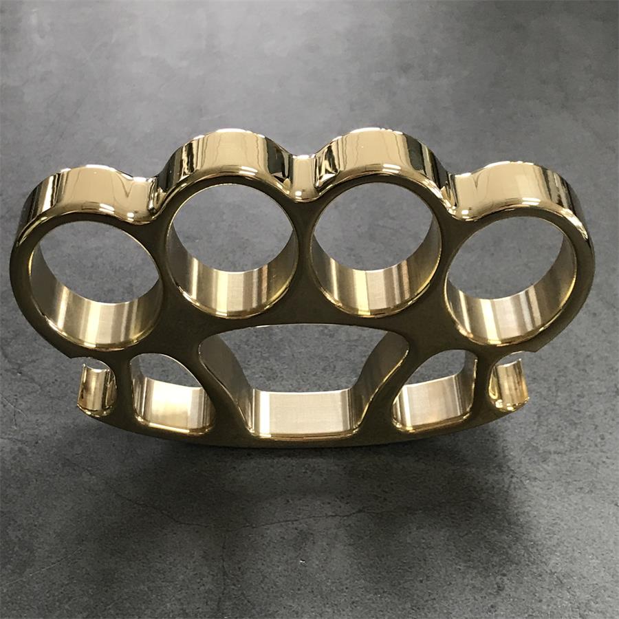 Mirror Polished Large Hole Brass Knuckle Duster with Bottle Opener
