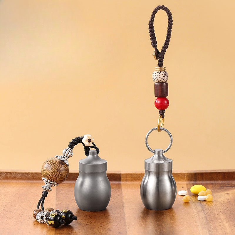 Portable PillSafe Capsule Crafted from Titanium