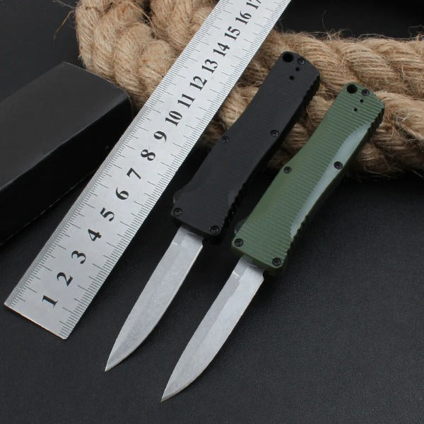 Stonewashed Blade Mini Pocket Knife with Zinc Aluminum Handle for Outdoor