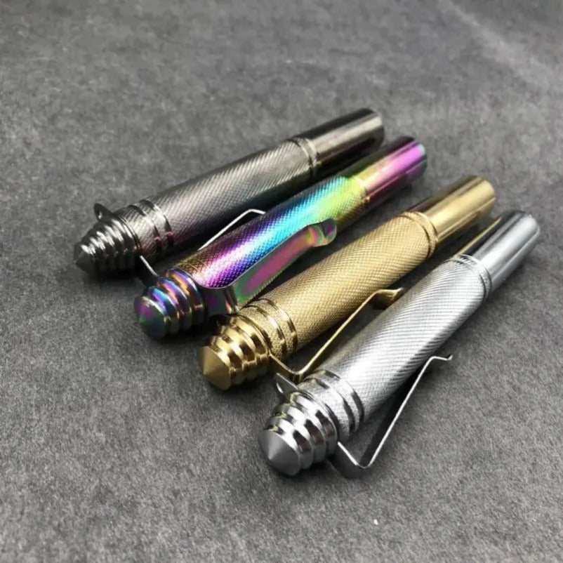 Miniature Expandable Baton in Pen Form for Protection
