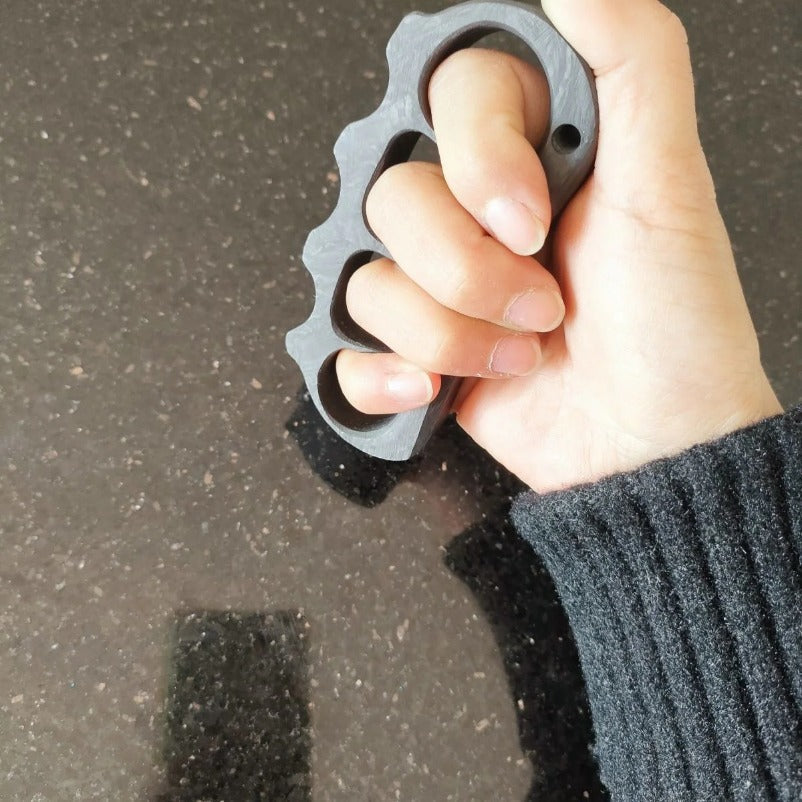 Carbon Fiber Knuckle Duster Four Finger Tactical Gear for Protection