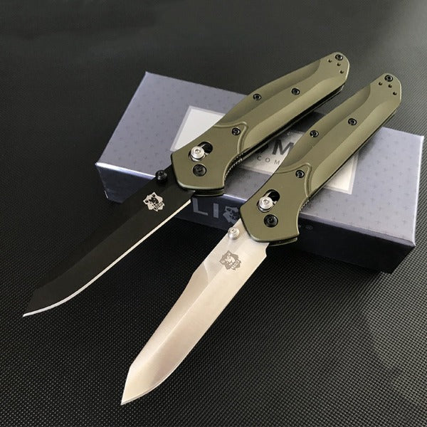 Liome Folding Hunting Knife with Aluminum Grip for Outdoor and EDC Use