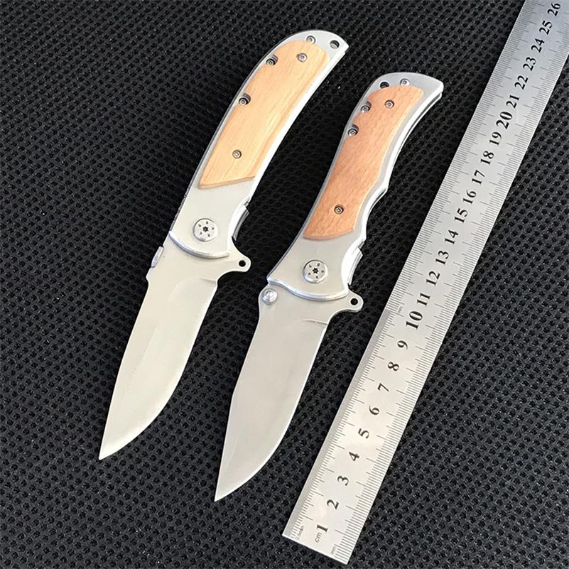 Folding Knife with Durable Wooden Handle for Everyday Self-defense