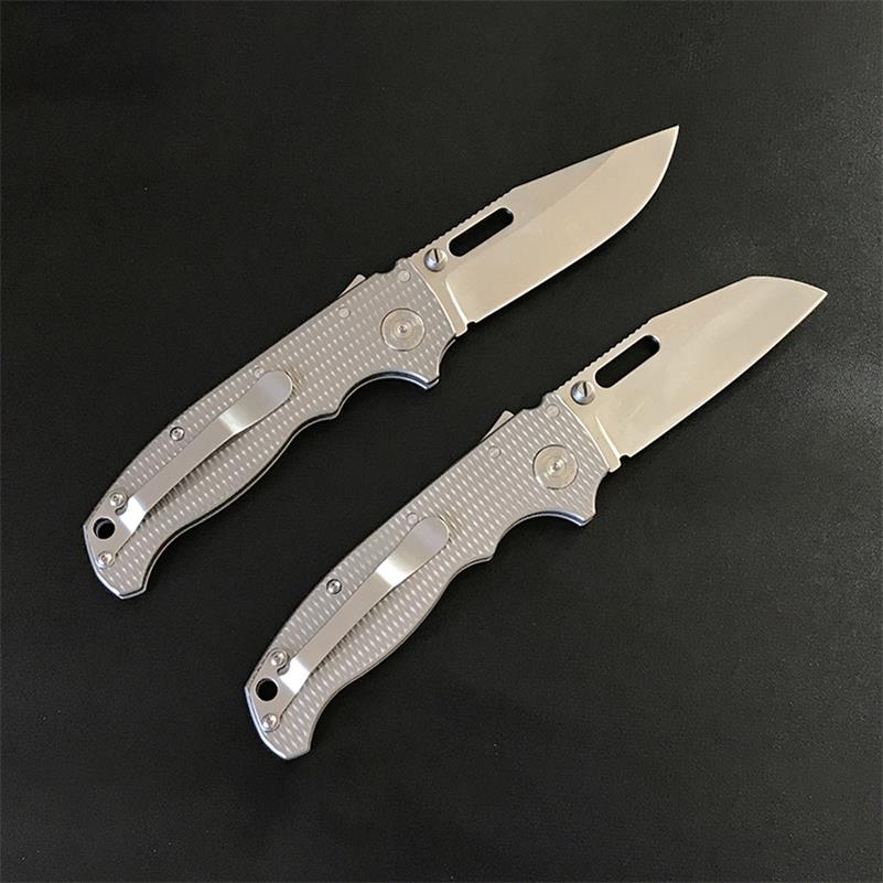 Lightweight Titanium Alloy Folding Knife for Camping and Outdoor Hunts