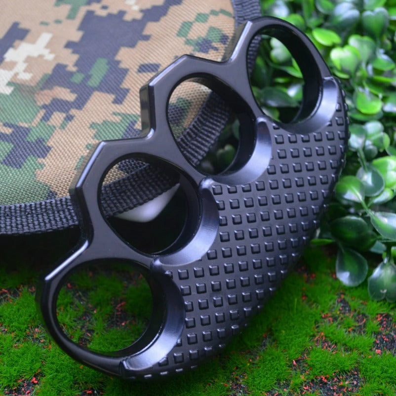 Reinforced Metal Knuckle Duster Four Finger Defense Gear