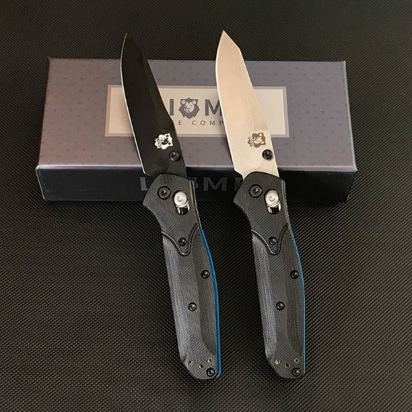 Liome EDC Tool Folding Blade Knife with Dual Color G10 Grip for Outdoor Use