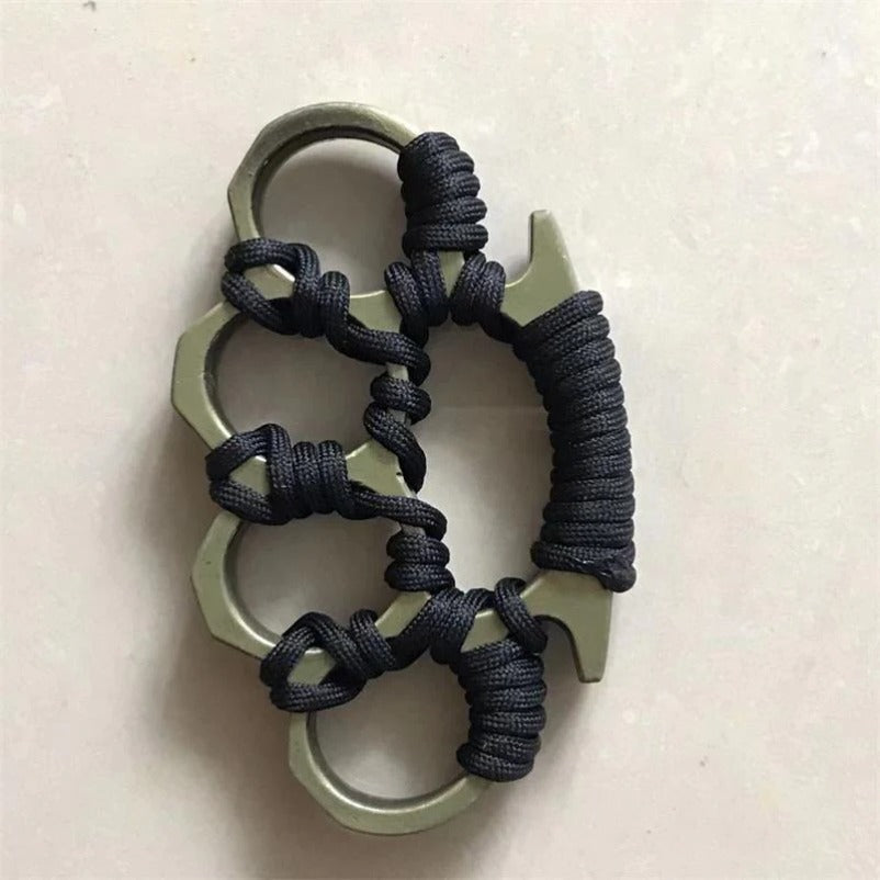 Knuckle Duster with Umbrella Rope Design Four Finger Defense Gear