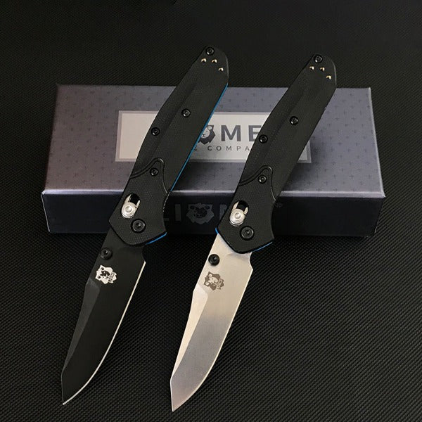 Liome EDC Tool Folding Blade Knife with Dual Color G10 Grip for Outdoor Use