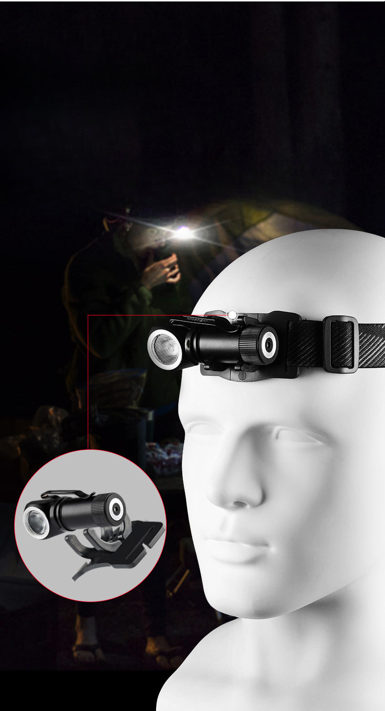 Portable Waterproof Headlamp with Removable Flashlight Torch for Night Use