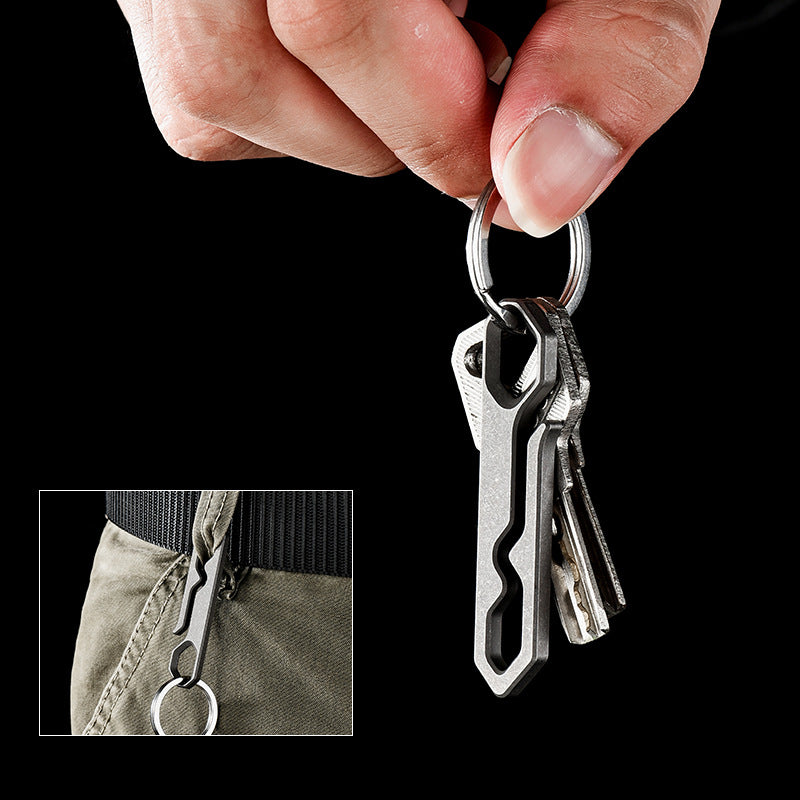 Titanium ClipMaster Multi-Functional Clip for Belt and Key Storage