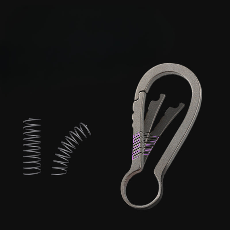 Sleek Titanium Keychain Clip with Innovative Car Accessory Design
