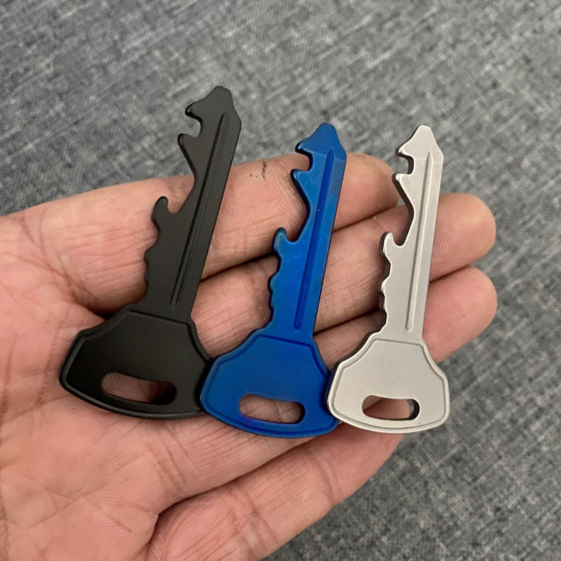 All-in-One Pocket Pro Keychain Tool Featuring Screwdriver Wrench and Opener