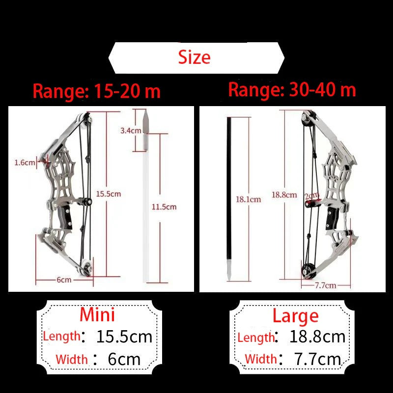 Pocket-Sized Compound Bow Mini Bow and Arrow Set for Archery Practice