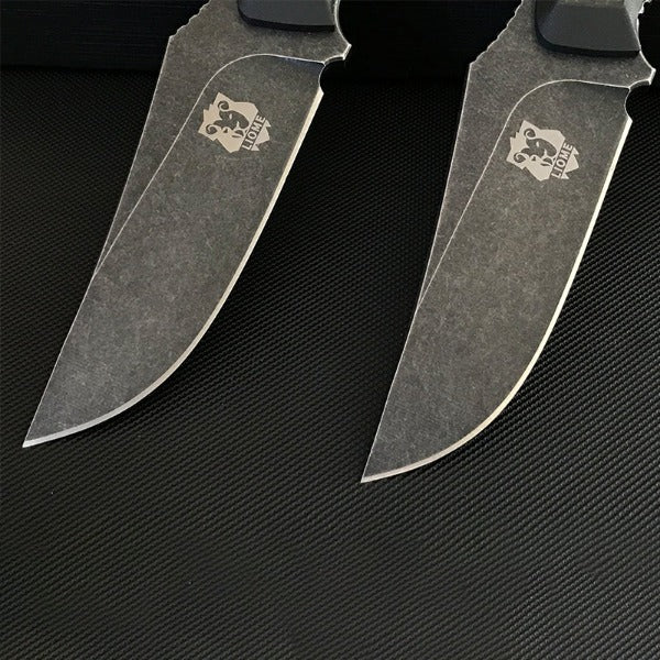 Liome Tactical Straight Knife with G10 and Carbon Fiber Grip for Outdoor Use