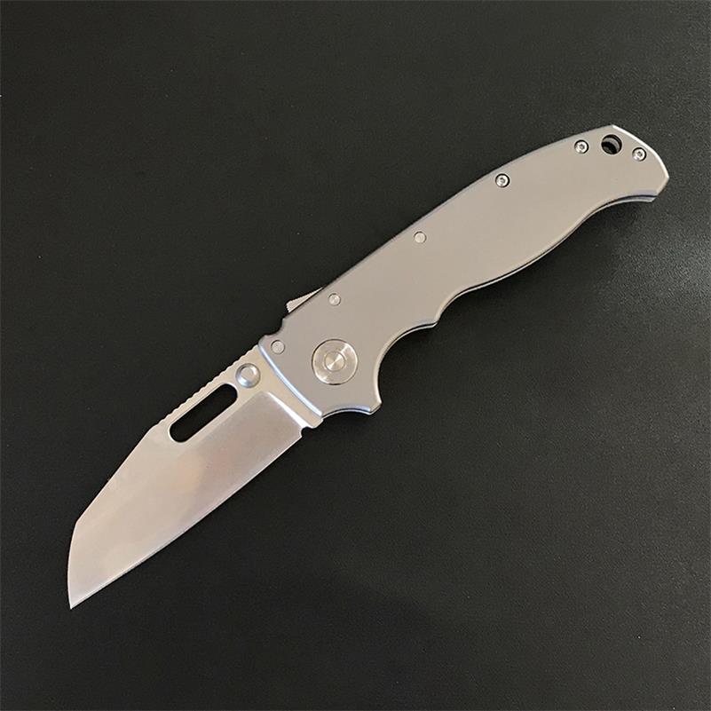 Lightweight Titanium Alloy Folding Knife for Camping and Outdoor Hunts