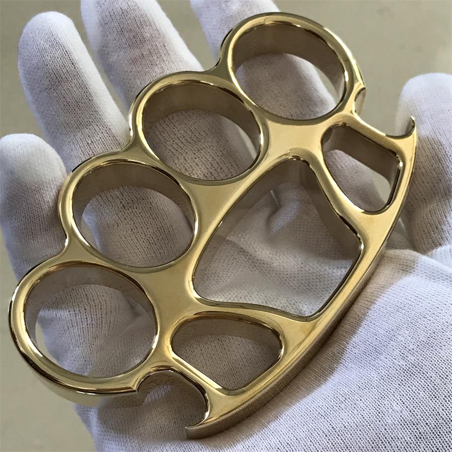 Mirror Polished Large Hole Brass Knuckle Duster with Bottle Opener