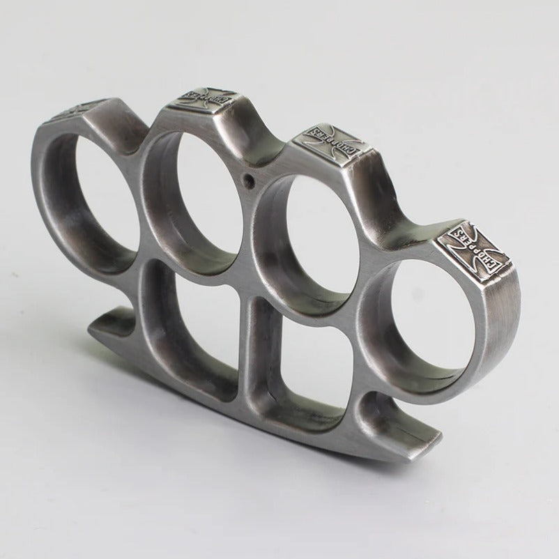 Reinforced Rope Brass Knuckle Duster Four Finger Defense Buckle Tool