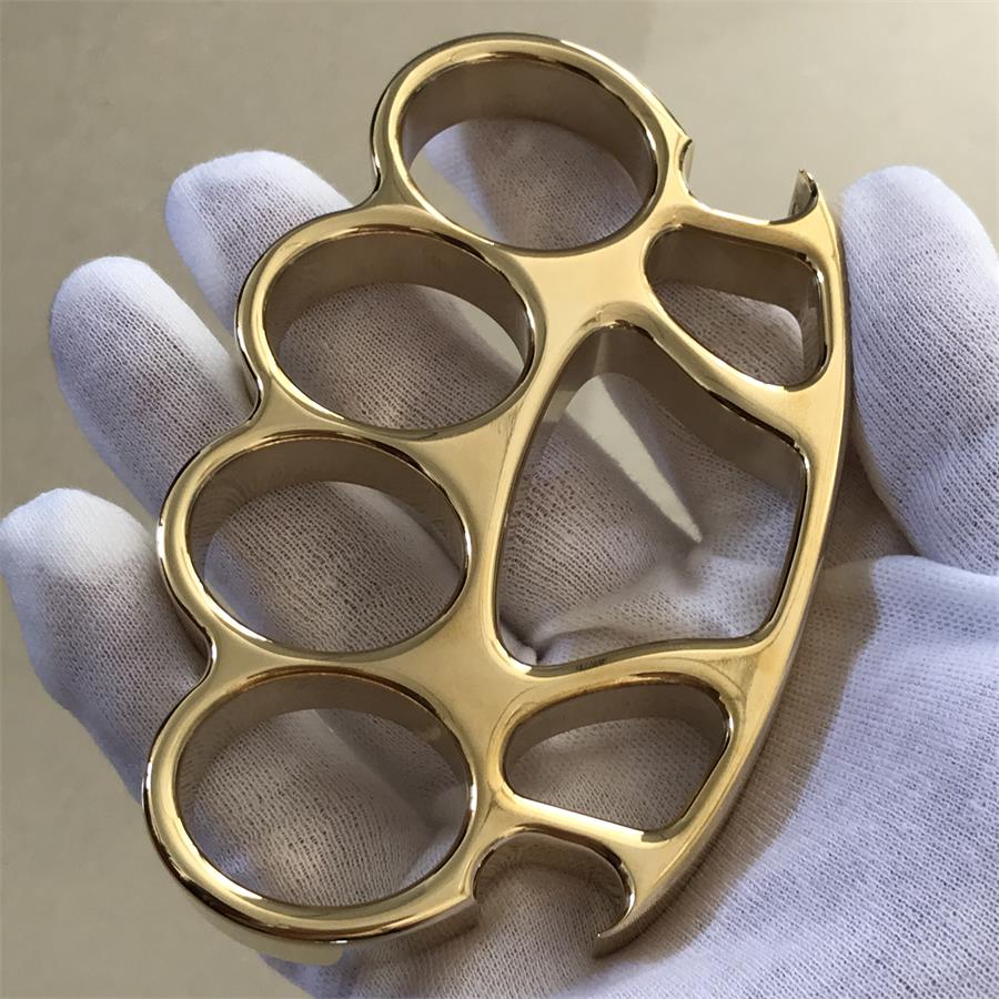 Mirror Polished Large Hole Brass Knuckle Duster with Bottle Opener