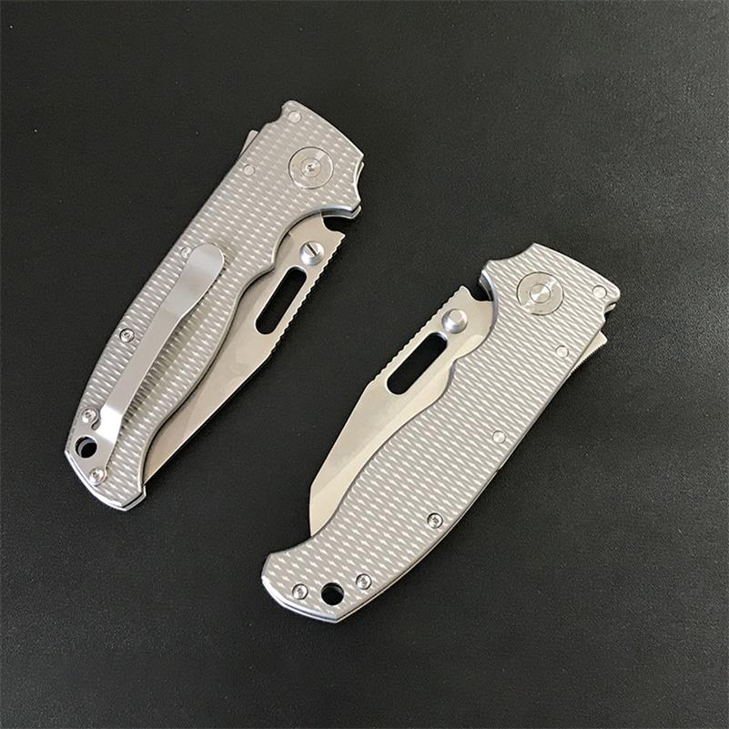 Lightweight Titanium Alloy Folding Knife for Camping and Outdoor Hunts