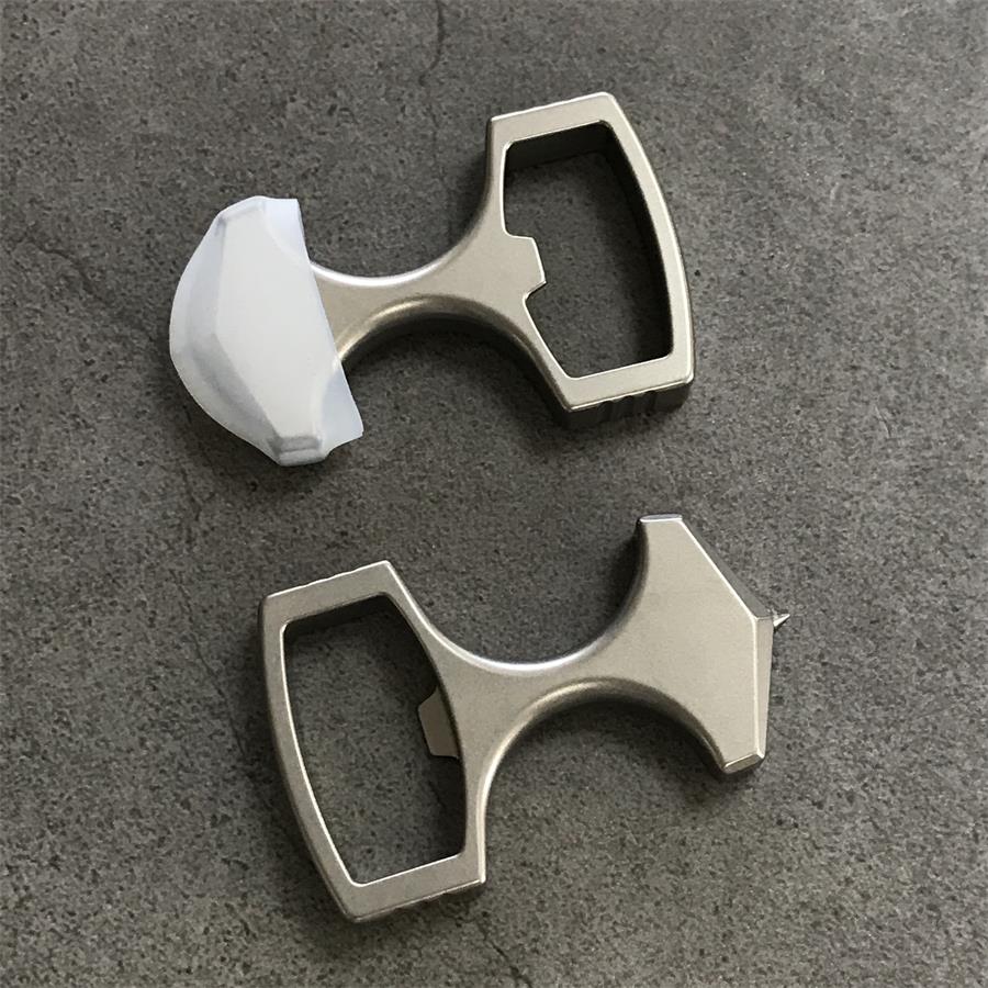 Titanium Alloy Crowbar Broken Window Key Bottle Opener EDC Tool Pendant