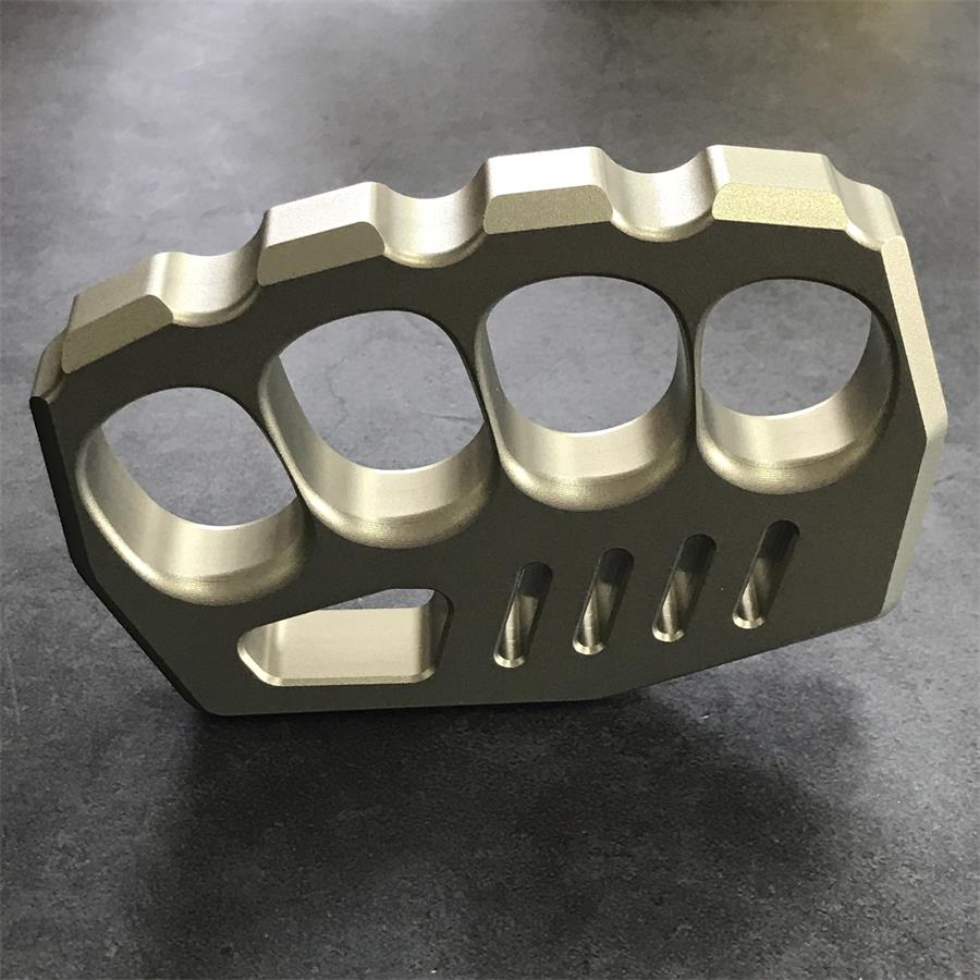 Oversized Finger Loop Aluminum Knuckle Duster Defense EDC Tool