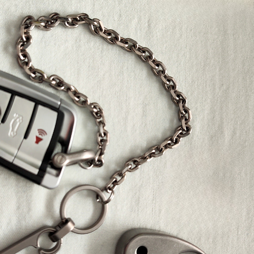 Ultra-Light Titanium Wallet Chain Keychain Anti-Allergy DIY Tool 12 Inches