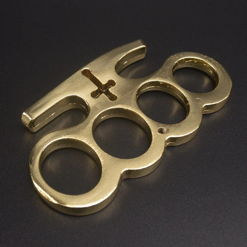 RingGuard Multiuse Brass Knuckles Duster 4 Finger Defense Tool