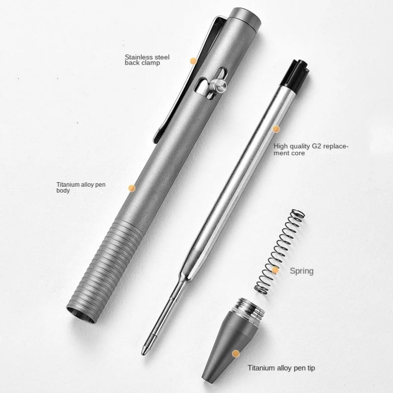Titanium Tactical Pen with Bolt Function Multifunctional Tool for Daily Use