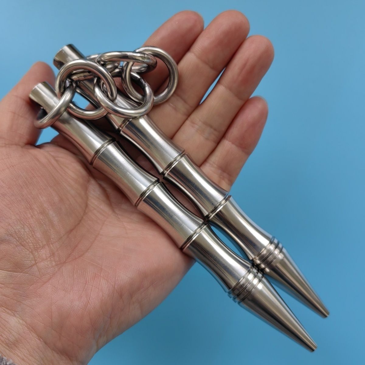 Portable Solid Steel Nunchaku Built for Effective Self-Protection