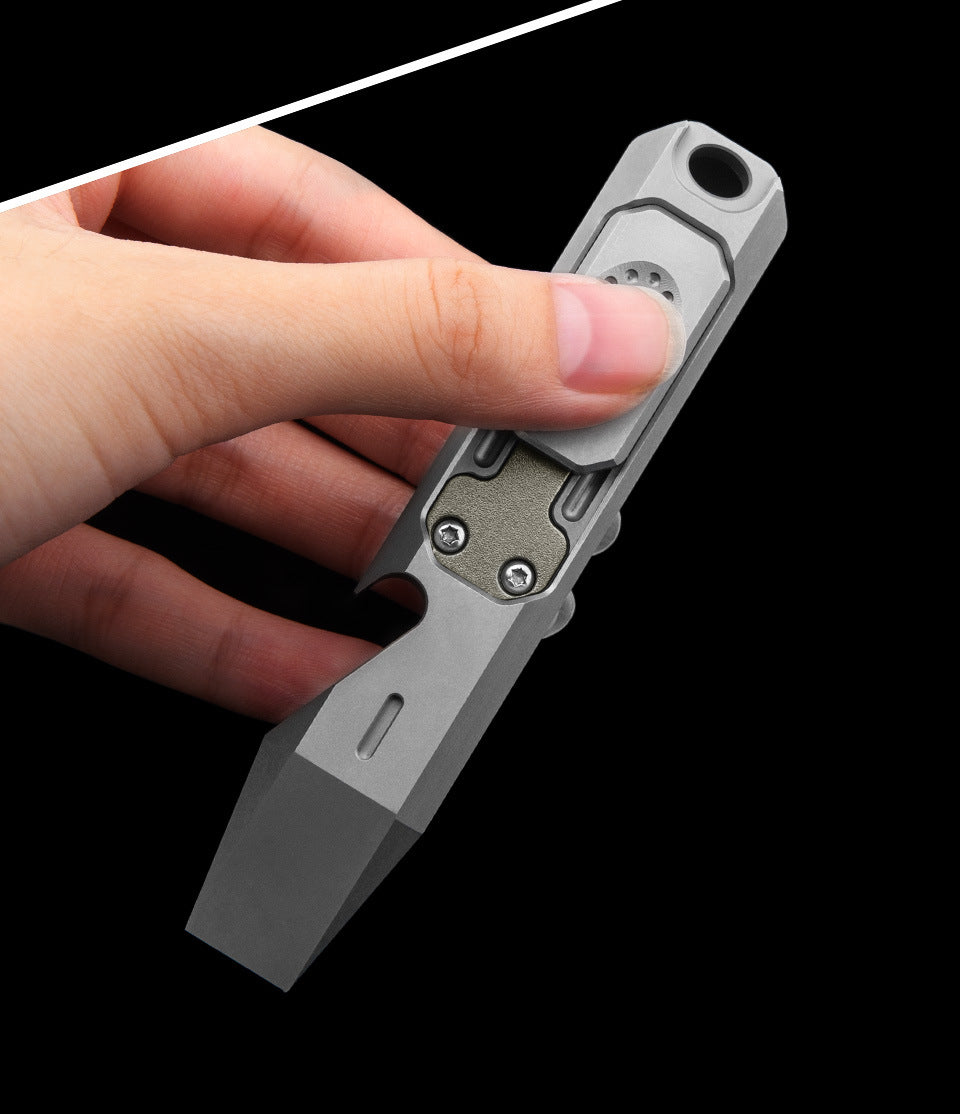 Titanium Fidget Tool with Pry Bar and Bottle Opener for EDC Use